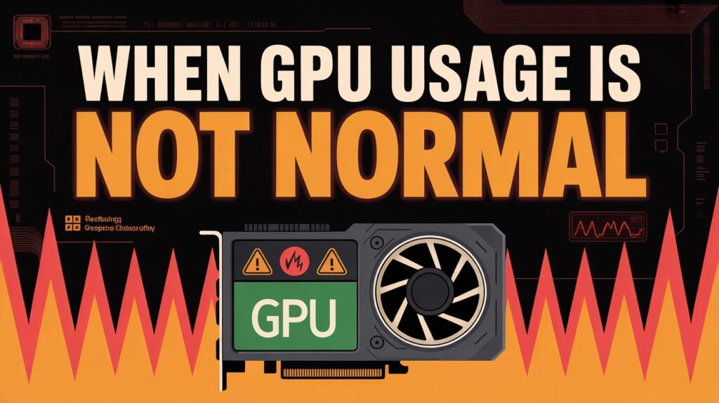When GPU usage is not normal due to overheating, throttling, driver issues, or high load during idle or light tasks
